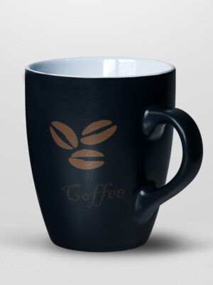 Black Printed Coffee Mug